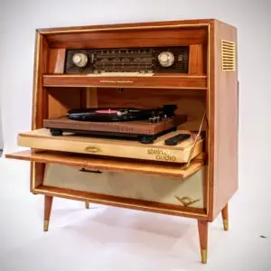 Restored 1960 Grundig Majestic mid-century stereo console with WiiM streaming and HDMI ARC - The Mavis by Steiner Audio