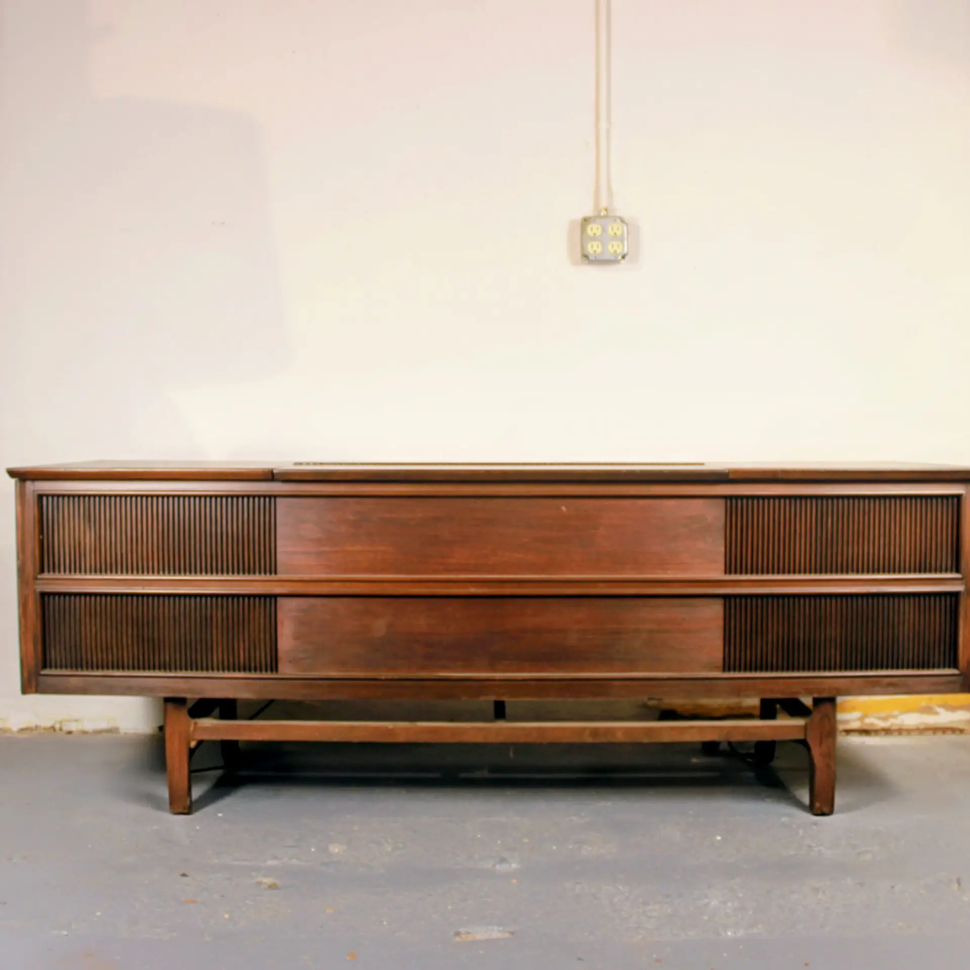 Restored General Electric C716G stereo console vintage audio upgrade