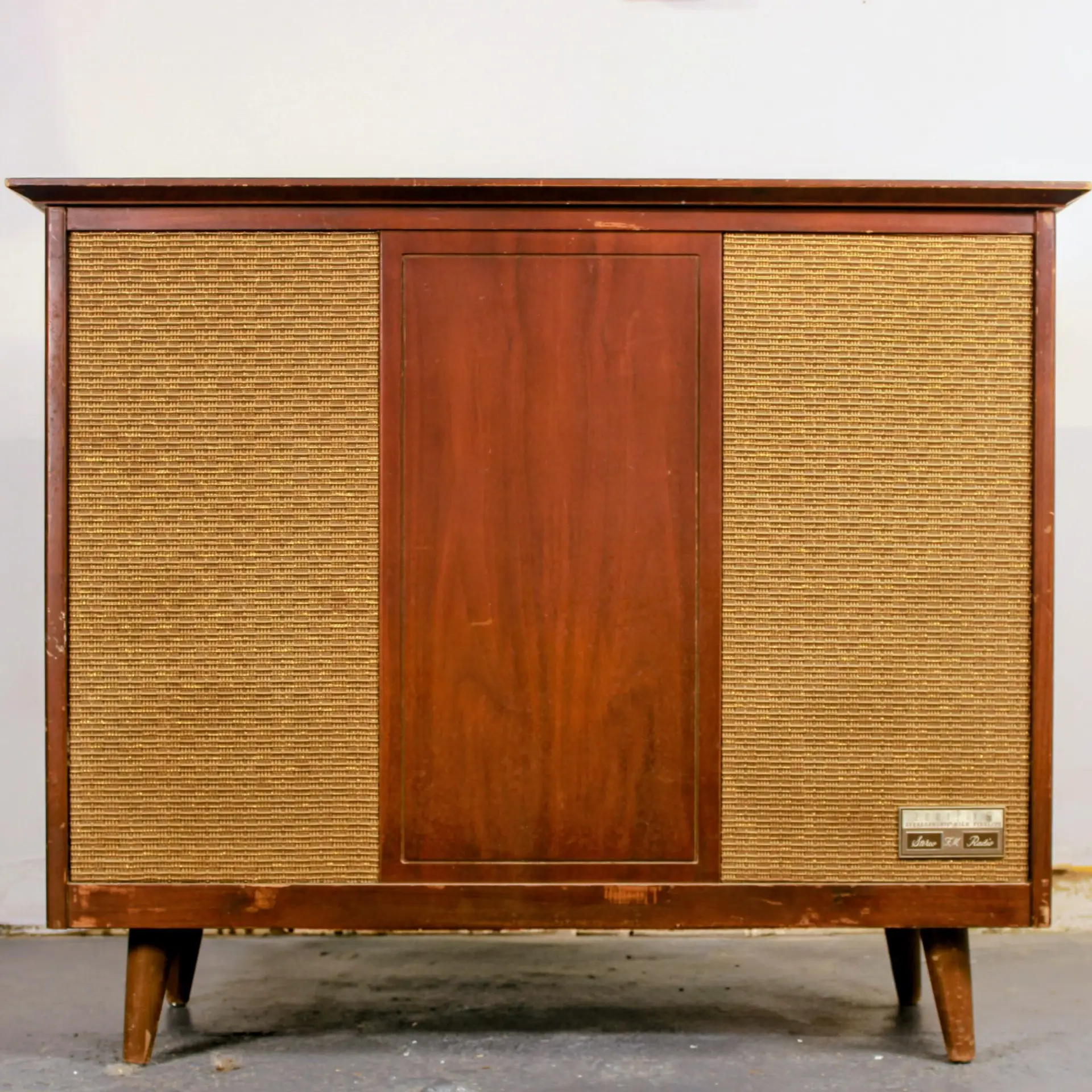 Restored mid-century Zenith stereo cabinet custom smart audio transformation